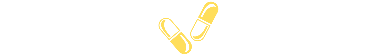 Two yellow pills from the Benzo Research Project's logo above the page header.